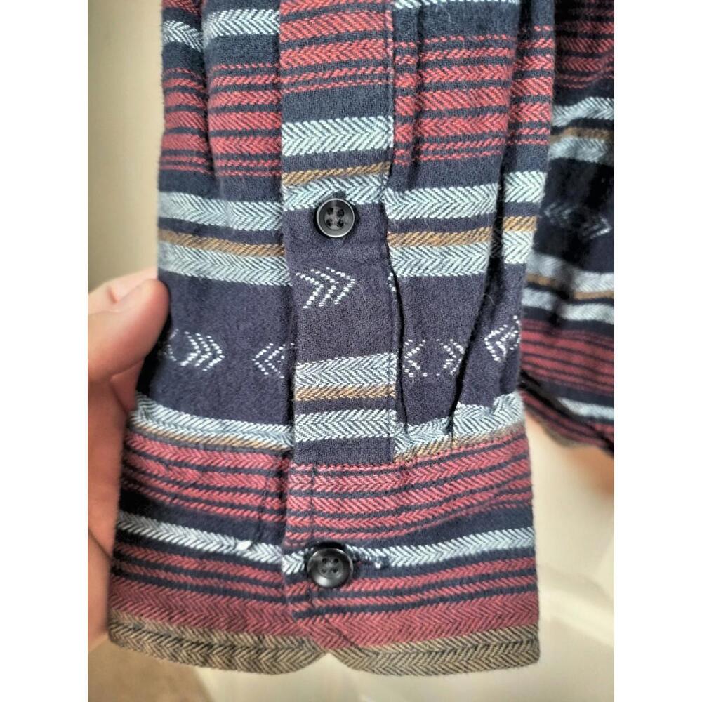 Goodfellow & Co Men’s Large Flannel Shirt Southwestern Aztec Stripe Long‎ Sleeve - Picture 8 of 11